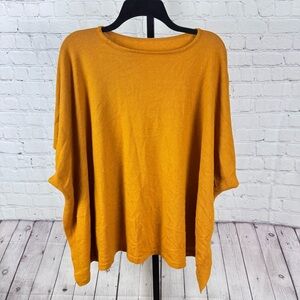 PULI Women's Pullover Cashmere Feel Viscose Shawl Loose Fitting Poncho One Size